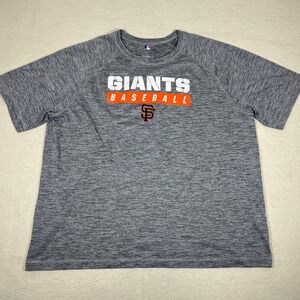 San Francisco Giants Baseball T Shirt Mens XXL Gray Polyester MLB‎ Athletic